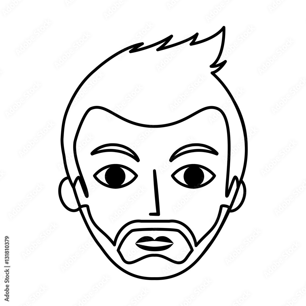 young man avatar character vector illustration design