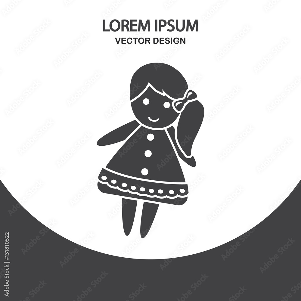 Textile doll icon. Simple design for web and mobile Textile doll icon. Simple design for web and mobile