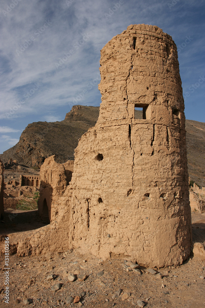 Historic ruins in Tanuf, Oman