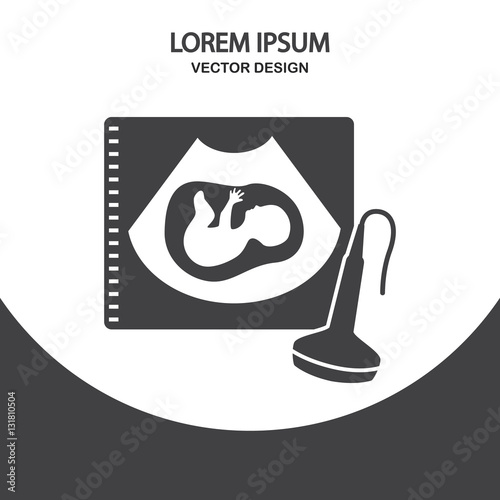 Pregnancy ultrasonography snapshot icon. Simple design for web and mobile