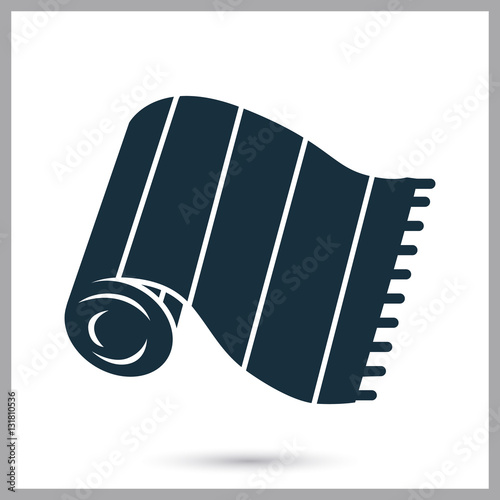 Beach towel icon. Simple design for web and mobile