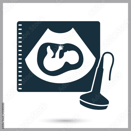 Pregnancy ultrasonography snapshot icon. Simple design for web and mobile