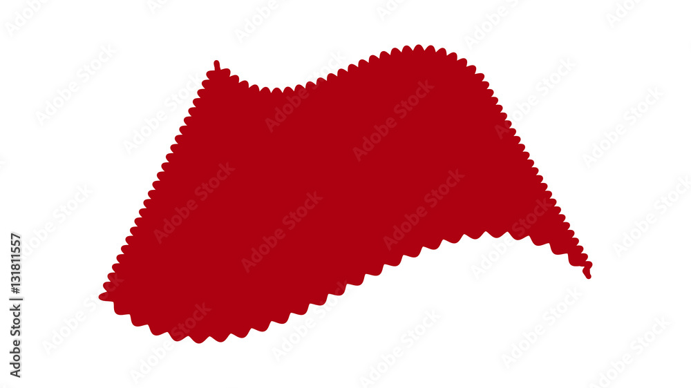 Vector image of a red velvetovoy fabric on white background. Illustration material for design, sewing clothes. Icon isolated object. Vector image of a red velvetovoy fabric on white background. Illustration material for design, sewing clothes. Icon isolated object.