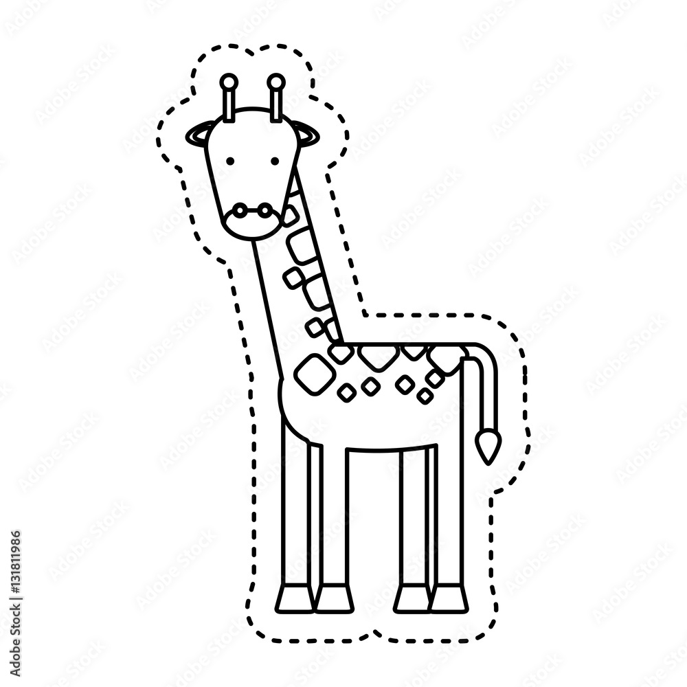 cute giraffe character icon vector illustration design cute giraffe character icon vector illustration design