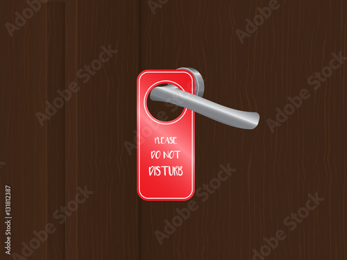 inscription do not disturb on the door