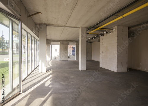 Vászonkép Empty interior of an unfinished building