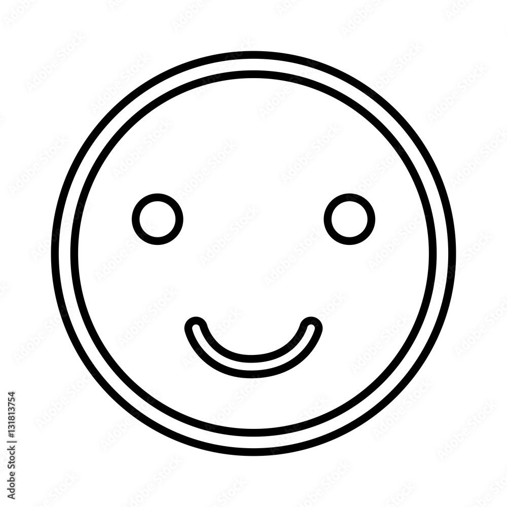 Obraz premium emogy face Kawaii style vector illustration design