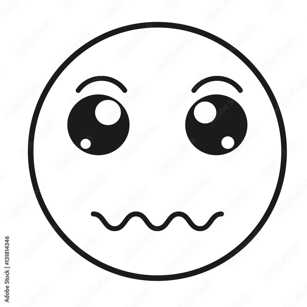 Fototapeta premium emogy face Kawaii style vector illustration design