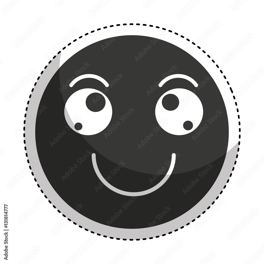 Fototapeta premium emogy face Kawaii style vector illustration design