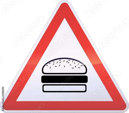 Panneau de danger du fast food (détouré)