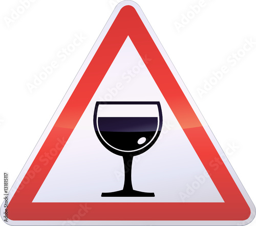 Panneau de danger de l'alcool (détouré)