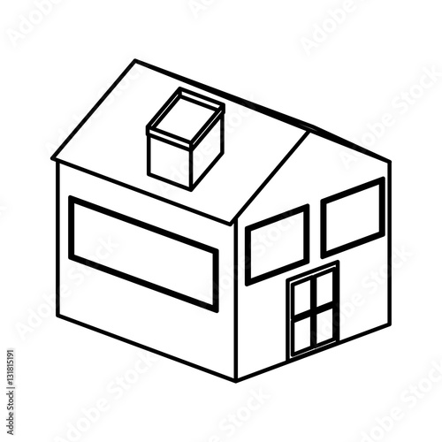 house exterior isolated icon vector illustration design