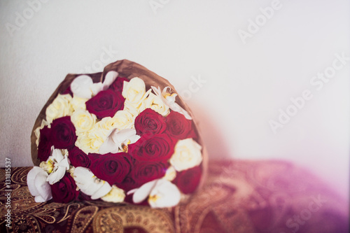 beautiful wedding bridal bouquet.
