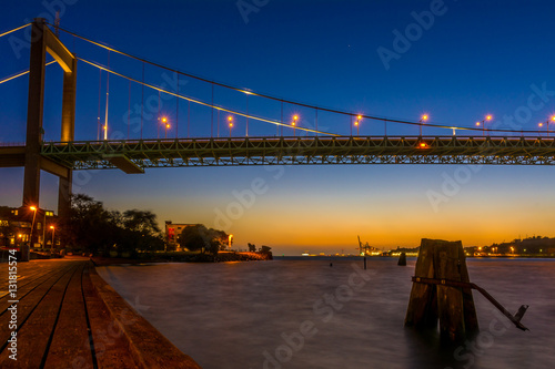   lvsborgsbron with jetty in Gothenburg harbour sunset