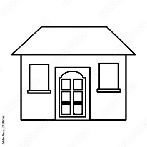 house exterior isolated icon vector illustration design