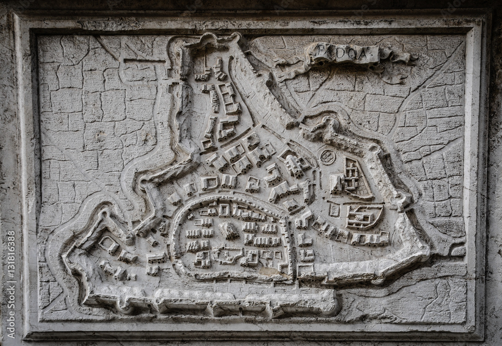 antica mappa di padova