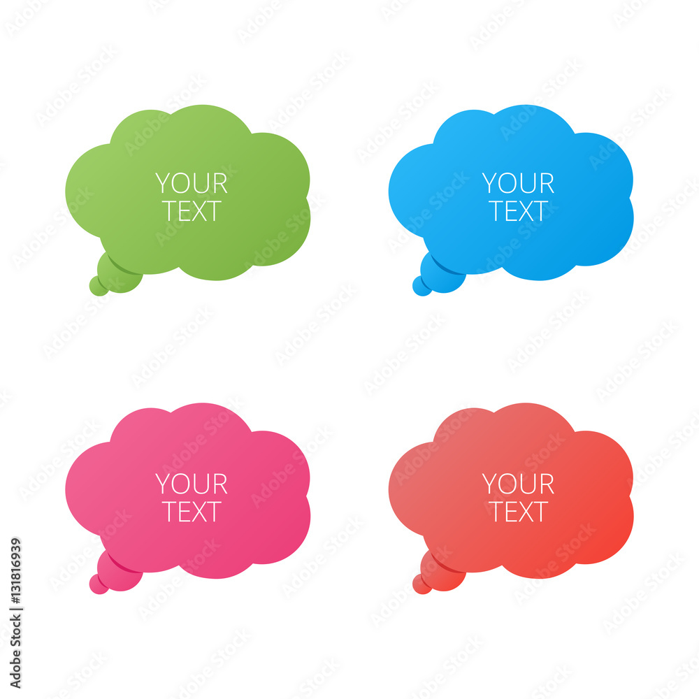 Set of colorful pointers. Vector illustration.