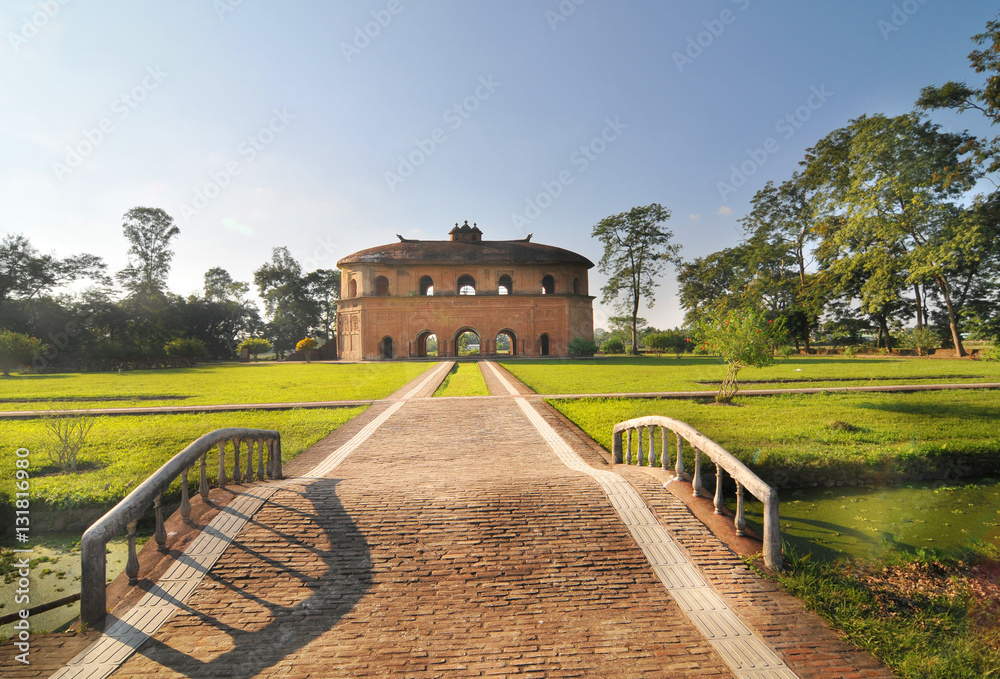 The Rang Ghar -  the royal sports-pavilion for Ahom kings in Assam in India
