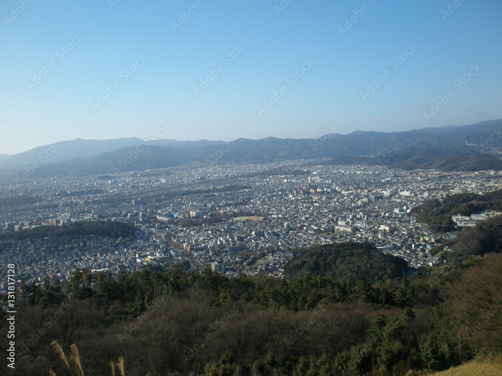 京都の市街地,大文字からの風景