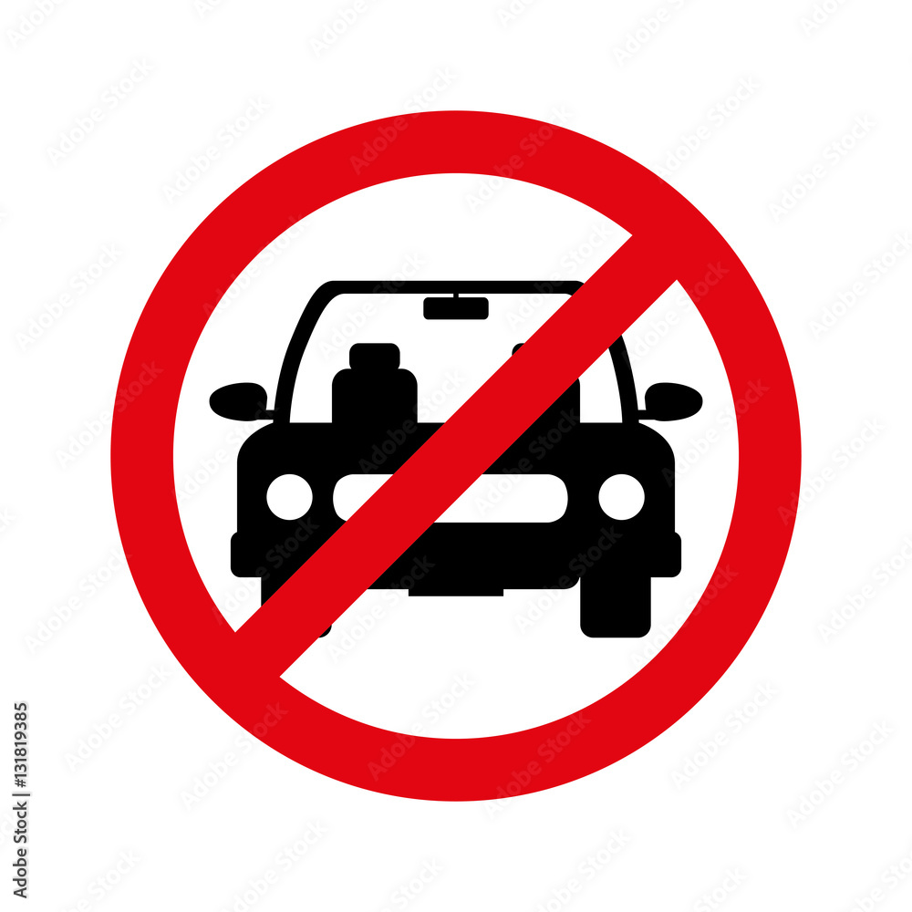 Parking prohibited sign isolated icon vector illustration design Parking prohibited sign isolated icon vector illustration design