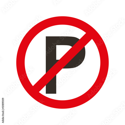 Free Download Parking prohibited sign isolated icon vector illustration design - GFXLoad