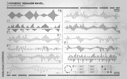 futuristic equalizer waves for the HUD interfaces