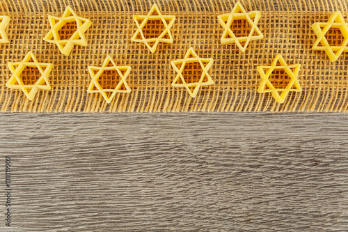 Jewish pasta for broth buckwheat and bow-tie , a traditional dish photo