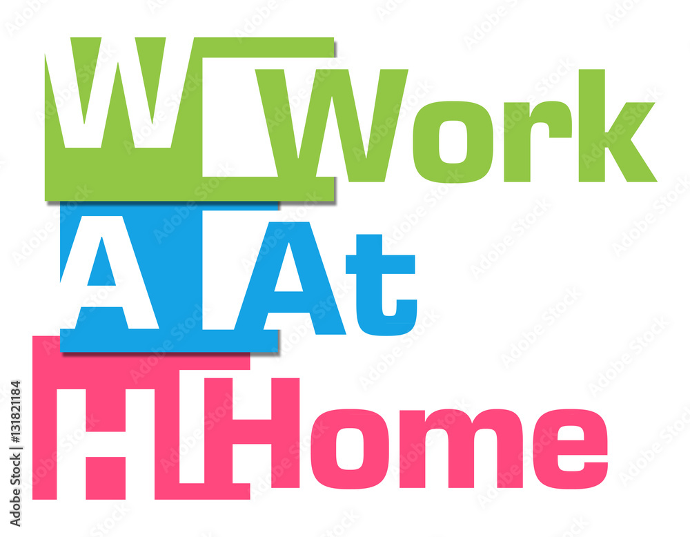 Work At Home Colorful Abstract Stripes 