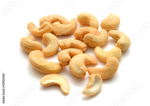 Cashew Nuts Isolated On White Background