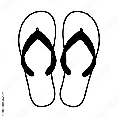 flip flops isolated icon vector illustration design