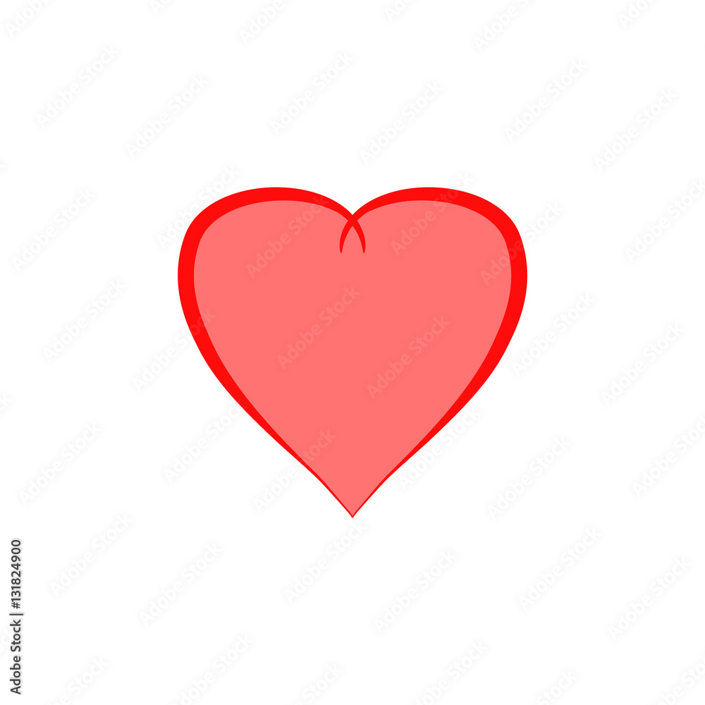 Fototapeta premium Heart pink isolated