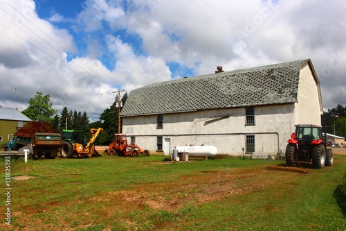 farm house, farm machinery, fields, landscapes