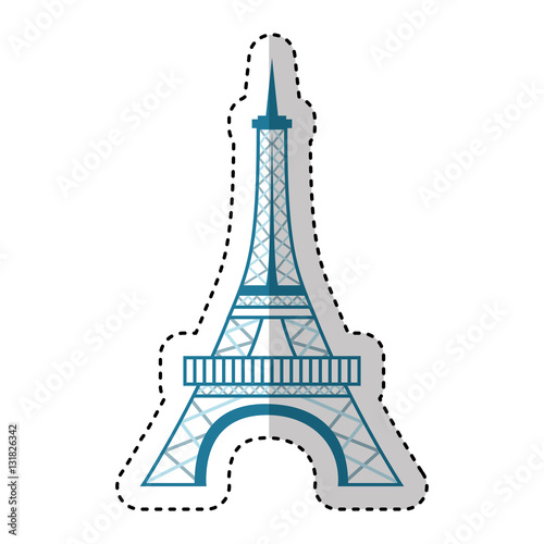 eiffel tower isolated icon vector illustration design