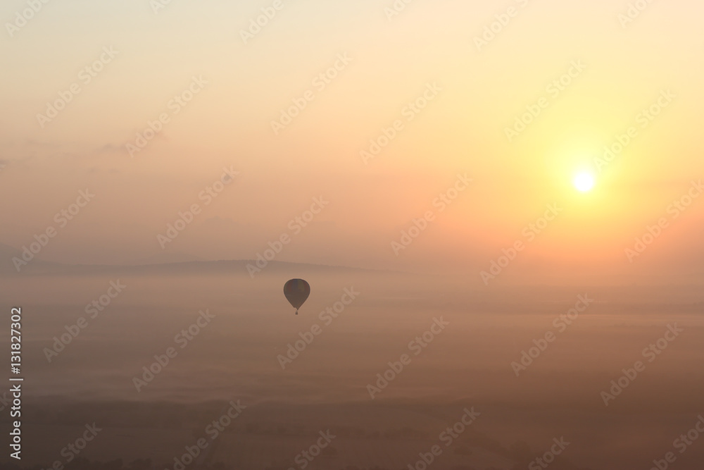 ballons at sunrise
