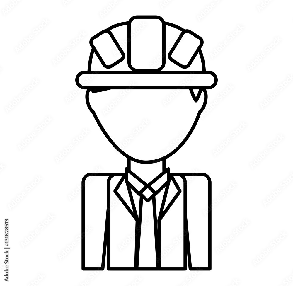 Construction professional avatar character vector illustration design Construction professional avatar character vector illustration design