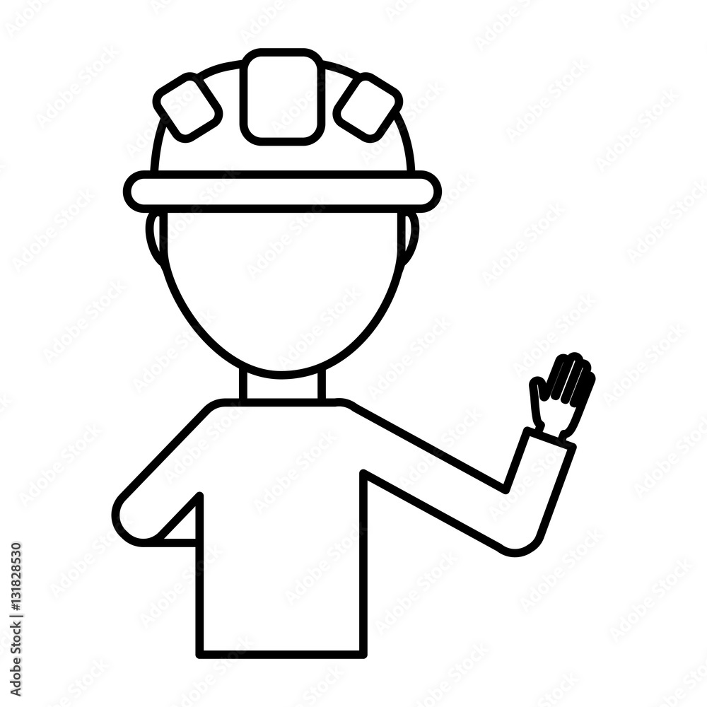 Construction professional avatar character vector illustration design