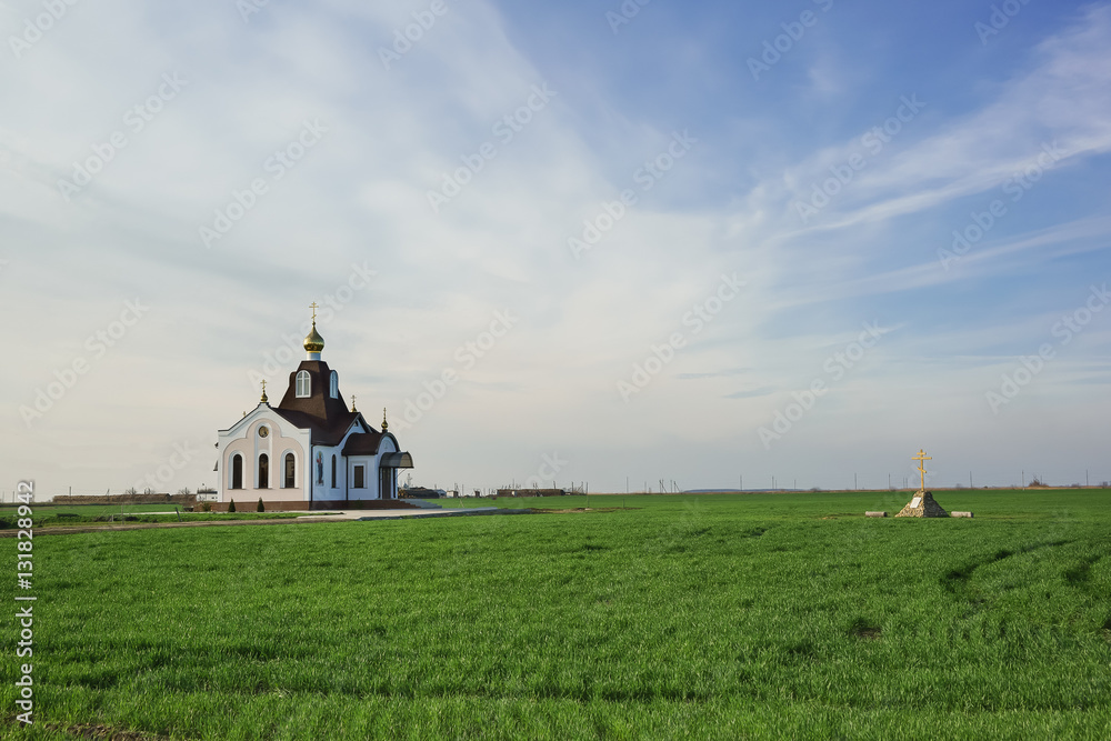 Farm Kuban, Slavic area, Krasnodar territory, Russia - the new St. Nicholas Church