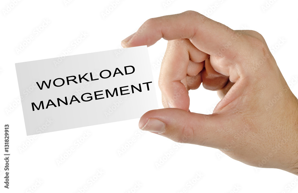 Business card with workload management Business card with workload management