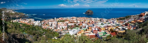 Panorama of Garachico town on the coast of Tenerife