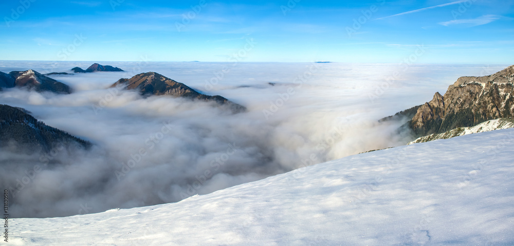 Tatra mountains above clouds, Poland