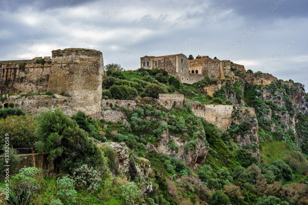 view of the Addolorata district of Milazzo town, Sicily