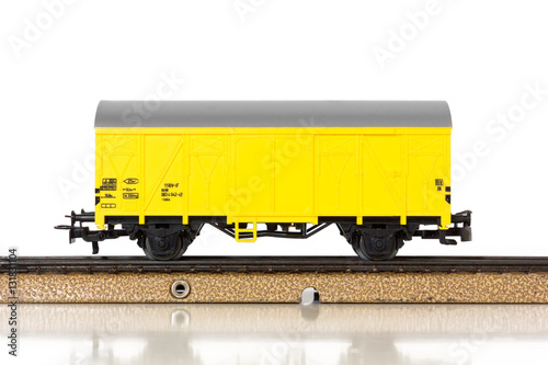 Model Train's Boxcar on the Rails