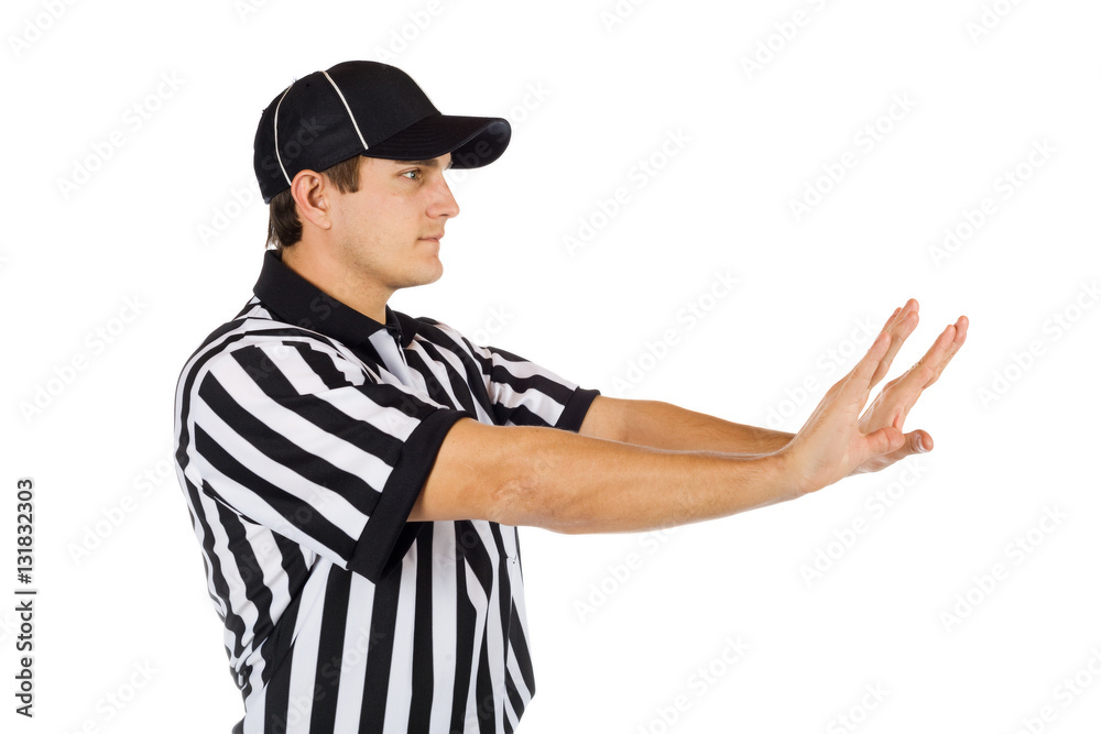 Referee: Side View Of Pass Interference Call Referee: Side View Of Pass Interference Call
