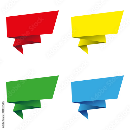 meny colors easy vector illustration isolated paper bubble banner 