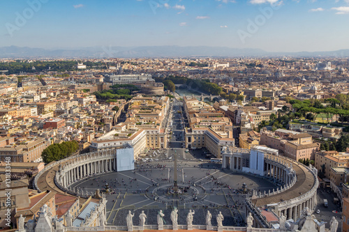 The skyline of Rome from St. Peter's Basilica. © misign