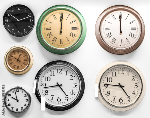 clocks, on white (details and color here is highly processed)