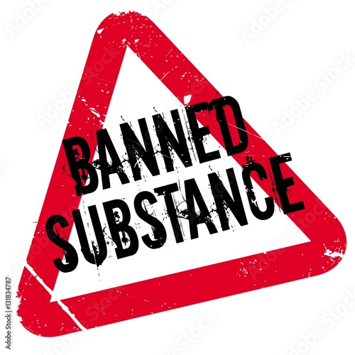 Banned Substance rubber stamp