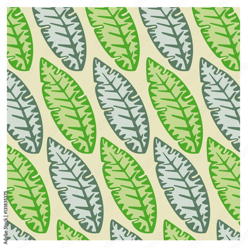 Background of green leaves on a wallpaper