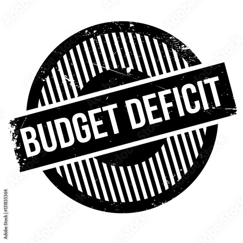 Budget Deficit rubber stamp