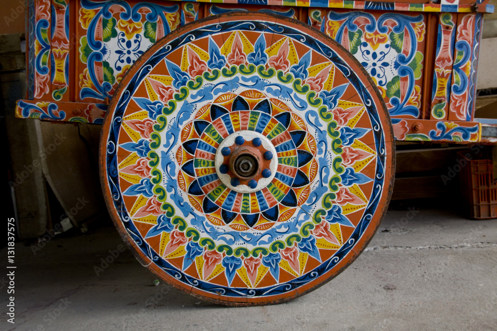 Naklejka premium Circular decorative mosaic object